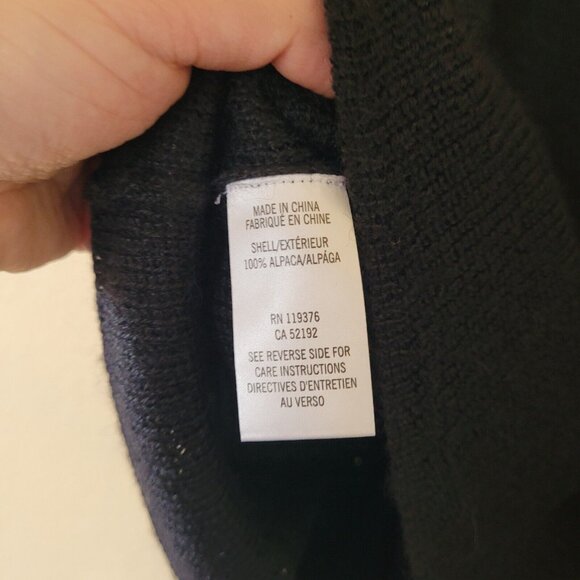 Helmut Lang Black Asymmetrical Alpaca Poncho Rare - Picture 4 of 5